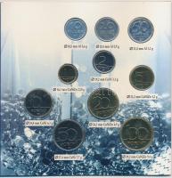 1996. 10f-100Ft "50 éves a forint" 10klf darabos forgalmi sor dísztokban T:BU