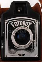 Fotobox, MOM Budapest, Achromat 1:7,7/75 fényképezőgép, eredeti bőrtokban