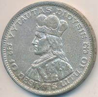 Litvánia 1936. 10L Ag "Vytautas" T:2- Lithuania 1936. 10 Litu Ag "Vytautas" C:VF