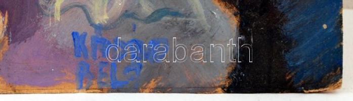 Kádas jelzéssel: Hölgy galambbal, olaj, karton, alján kis sérüléssel, 56×37,5 cm