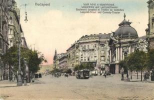 Budapest XIII. Lipót körút, Vígszínház, villamos, Mozgó-Képek (Rb)