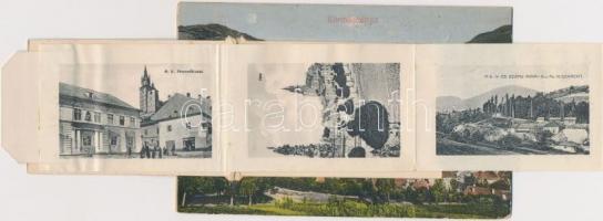 Körmöcbánya, Zólyom-völgyi gőzmozdonnyal belül; kiadja Holzmann Gyula / locomotive inside, leporello...