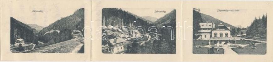 Körmöcbánya, Zólyom-völgyi gőzmozdonnyal belül; kiadja Holzmann Gyula / locomotive inside, leporello...