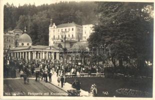 Marianske Lazne, Marienbad; Park, kreuzbrunnen / park, fountain