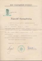 1965-1966 A MÁV Tisztképző Intézete és a Mozdonykazánfűtők Országos Vizsgabizottsága által kiállítot...