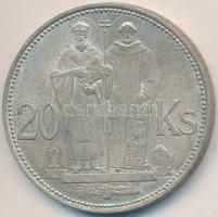 Szlovákia 1941. 20K Ag "Cirill és Metód" T:2,2- Slovakia 1941. 20 Korun Ag "St. Kyrill and St. Methodius" C:XF,VF Krause KM#7.1