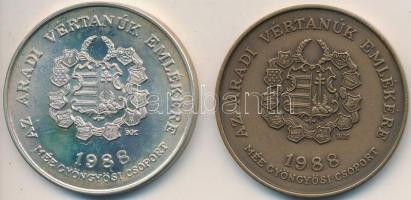 Bognár György (1944-) 1988. "MÉE Gyöngyösi Csoport - Aradi Vértanúk / Knézich Károly" Br é...