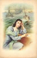 Italian battleships, lady, Cecami N. 1023. s: A. Collino (EK)