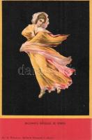 Bacchásnő táncos Pompeiből litho, Bacchante Danseuse de Pompei, litho