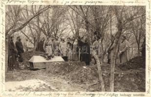 Egy hadnagy temetése; Érdekes Újság kiadása / WWI Hungarian military, funeral of a lieutenant (fl)