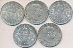 Ausztria 1912-1916. 1K Ag "Ferenc József" (5xklf) T:2,2-
Austria 1912-1916. 1 Corona Ag &q...