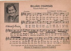 Bujáki Csárdás, Németh Béláné verse, H. Várady Ilona zenéje; kotta / Hungarian music sheet (EK)