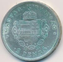 1935. 2P Ag "Rákóczi" T:2 patina Adamo P7.2