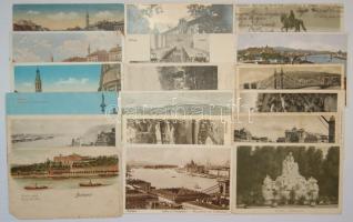 18db régi magyar városképes lap