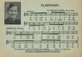 Elhervadt... H. Várady Ilona verse és zenéje / Hungarian music sheet