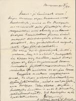 1931 Bp., Gál Gyula(1866-1945) színésznek, a Nemzeti Színház örökös tagjának levele Gallina Frigyes (1879–1933) székesfővárosi tanácsnokhoz