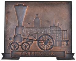 Csúcs Viktória (1934-) DN "MÁV 1846 - Derű" préselt rézlemez (84x68mm) T:2