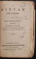 Somosy János: A hittan első vonásai. Sárospatak, 1843, Nádaskay András. Későbbi félbőr kötésben.