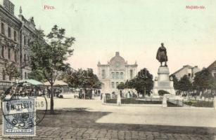 Pécs, Majláth tér, piac, zsinagóga (EK)