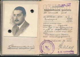 1939 Bp., Gépjárművezetői engedély, kiegészítő lapokkal