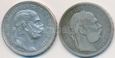 1895-1914. 1K Ag (2x) "Ferenc József" T:3,2