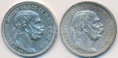 1914-1915. 1K Ag (2x) "Ferenc József" T:2
