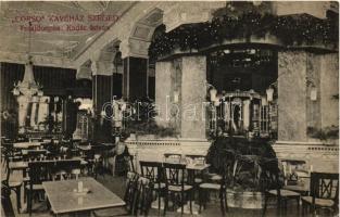 Szeged, Corso Kávéház belső; kiadó Auer Fivérek