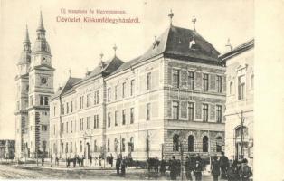 Kiskunfélegyháza, Új templom, Főgimnázium, Politzer Vilmos könyvkereskedése; kiadja Vesszősi József (fa)