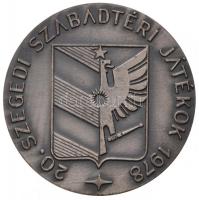 Kiss Nagy András (1930-1997) 1978. "20. Szegedi Szabadtéri Játékok 1978" ezüstözött Br ére...