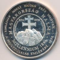 1996. "A Haza Építéséért Emlékérem - Magyarország Halma" ezüstözött fém emlékérem (42,5mm) T:2 (PP)