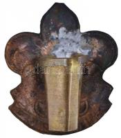 ~1940. "Hungária" Kossuth-címeres Br cserkész sapkajelvény (45x37mm) T:2
Hungary ~1940. &q...