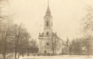 1911 Zákány, Római katolikus templom és iskola, photo