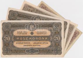 1920. 10K + 20K (2x) sorszámkövetők + 1923. 100K  "Magyar Pénzjegynyomda Rt. Budapest" T:I...