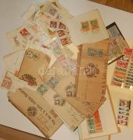 Magyar és külföldi okmánybélyeget, Honvédkarácsony levélzárók, 8 osztrák lottó stb.