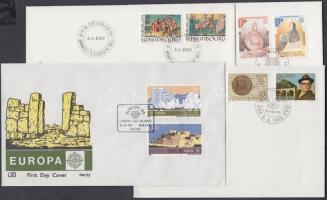 Europa CEPT, major works 13 FDC, Europa CEPT, jelentős alkotások 13 db FDC