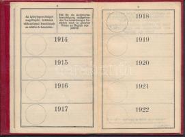 1913 Igazolvány vasúti alkalmazottak nejei és gyermekei részére, fényképes, kitöltött igazolvány