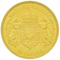 1914KB 10K Au "Ferenc József" Körmöcbánya (3.38g/0.900) T:2,2- 
Hungary 1914. 10 Korona Au...