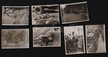 1956 22 db eredeti nagyítású érdekes, privát készítésű fotó az 1956-os forradalomról, 9,6x6,5cm/ ori...