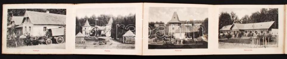 cca 1890-1900 Máriavölgy, Szlovákia, A máriavölgyi fürdő nevezetességeit bemutató leporelló, 10 képp...