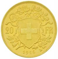 Svájc 1926B 20Fr Au "Helvetia" Bern (6,46g/0.900) T:1-,2
Switzerland 1926B 20 Francs Au &q...
