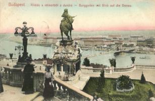 Budapest, szobrok - 22 db régi színes képeslap; vegyes minőség / 22 old colour postcards; mixed qual...