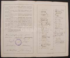 1925 Nyíregyháza, A Nyíregyházi Felső Kereskedelmi Iskola végzős növendékeinek találkozási szerződés...