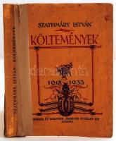 Szathmáry István: Költemények. Válogatott és új versek. 1918-1933 Budapest, 1933, Singer és Wolfner. Ragasztott, kissé viseltes kiadói papír kötésben.