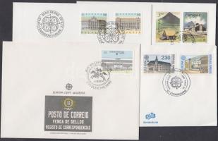 Europa CEPT, postai intézmények 5 db FDC Europa CEPT, postal institutions 5 FDC