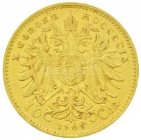 Ausztria 1909. 10K Au "Ferenc József kis fej" (3,38g/0.900) T:2,2-
Austria 1909. 10 Corona...