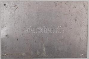 Az Állami Biztosító alumínium táblája, 12x8 cm