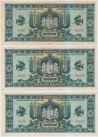 1946. 100.000MP (4x) sorszámkövetők T:II-,III