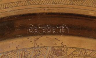 Díszes örmény madármotívumos réz tál, örmény és cirill betű "Jereván" felirattal, jelzés n...