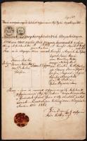 1862-1872 Veszprém, 3 db okmány(kivonat a veszprémi református egyház anyakönyvéből, házassági enged...