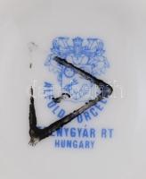 Alföldi porcelán teás készlet (hiányos): 3 db csésze + 6 db alj, matricás, jelzett (az egyik csésze ...